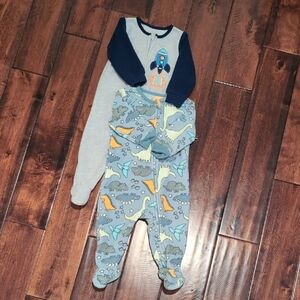 Rocket and Dinosaur Print Kids One Piece
